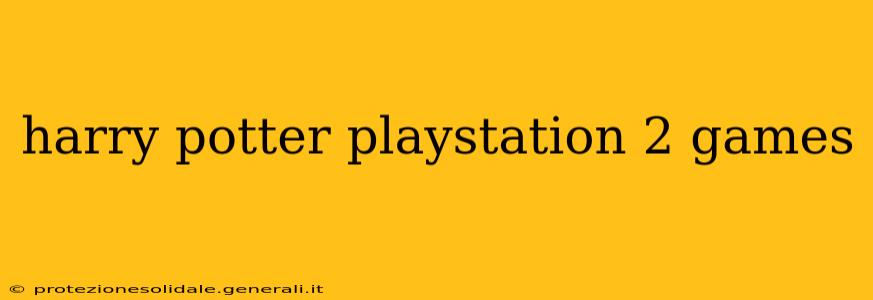 harry potter playstation 2 games