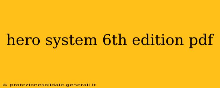 hero system 6th edition pdf