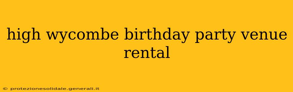 high wycombe birthday party venue rental