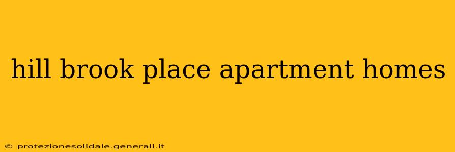 hill brook place apartment homes