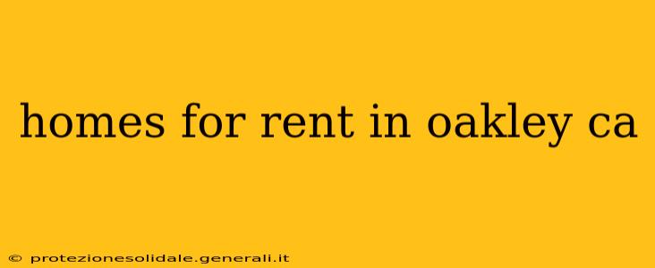 homes for rent in oakley ca