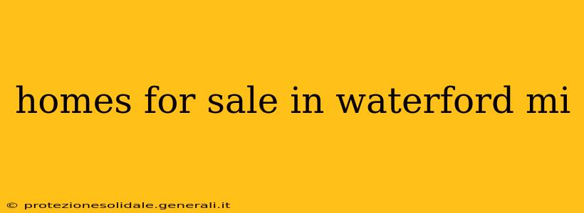homes for sale in waterford mi