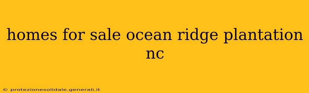 homes for sale ocean ridge plantation nc