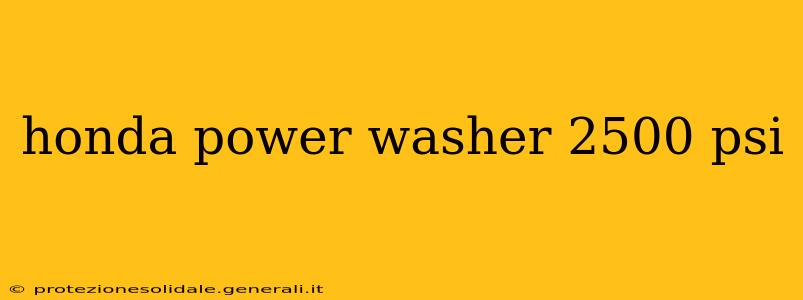 honda power washer 2500 psi