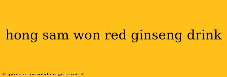 hong sam won red ginseng drink