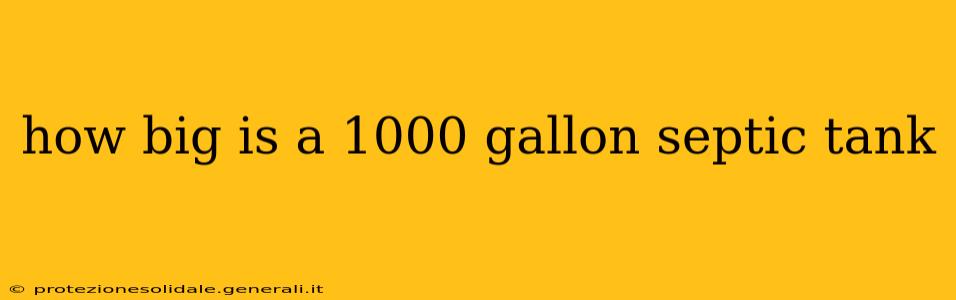 how big is a 1000 gallon septic tank