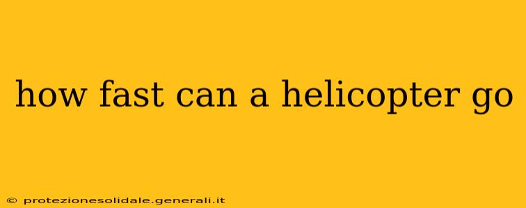 how fast can a helicopter go