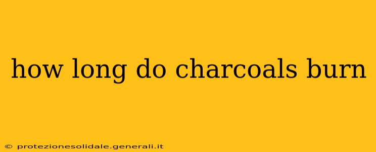 how long do charcoals burn