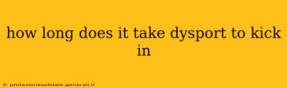 how long does it take dysport to kick in