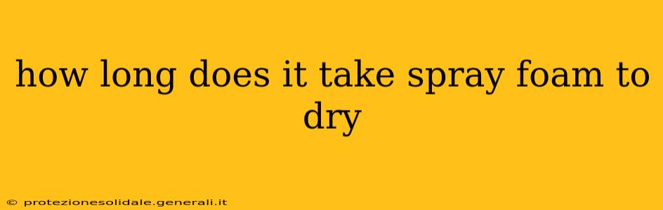 how long does it take spray foam to dry