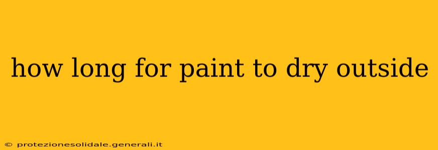 how long for paint to dry outside