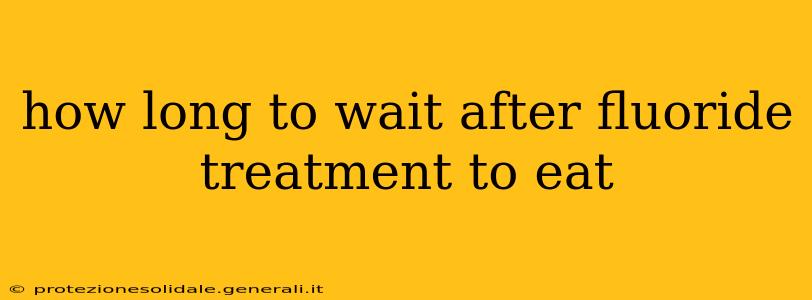 how long to wait after fluoride treatment to eat