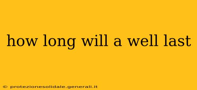 how long will a well last