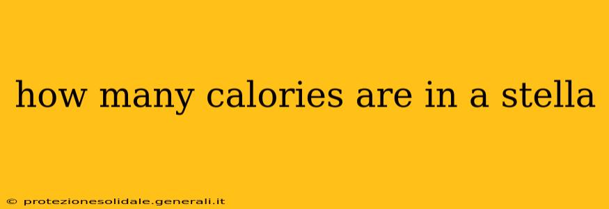 how many calories are in a stella
