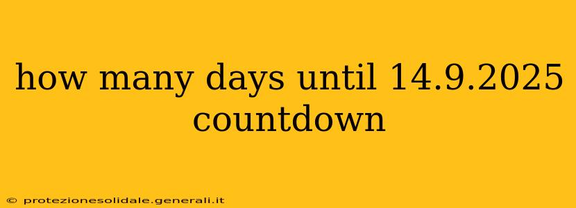 how many days until 14.9.2025 countdown