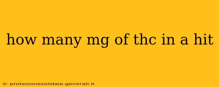 how many mg of thc in a hit