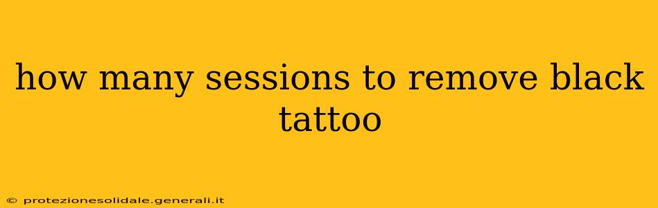 how many sessions to remove black tattoo