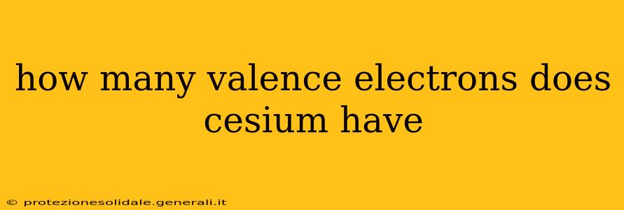 how many valence electrons does cesium have