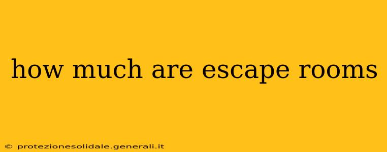 how much are escape rooms