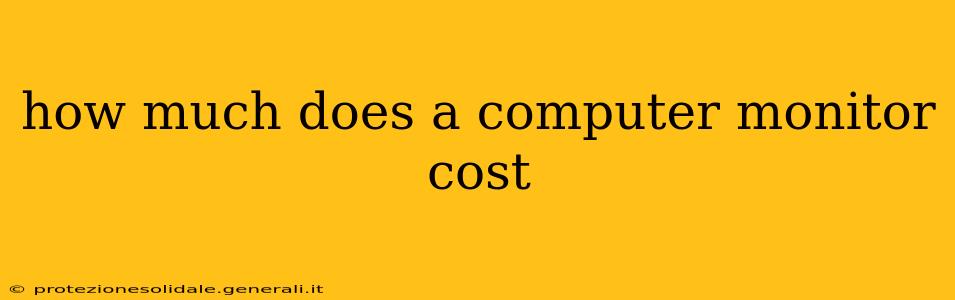 how much does a computer monitor cost