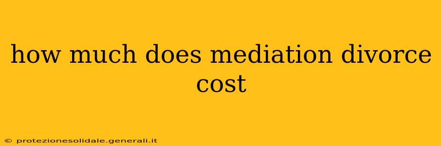how much does mediation divorce cost