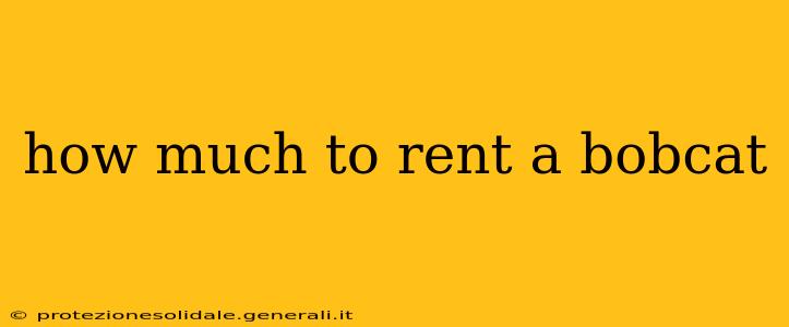 how much to rent a bobcat