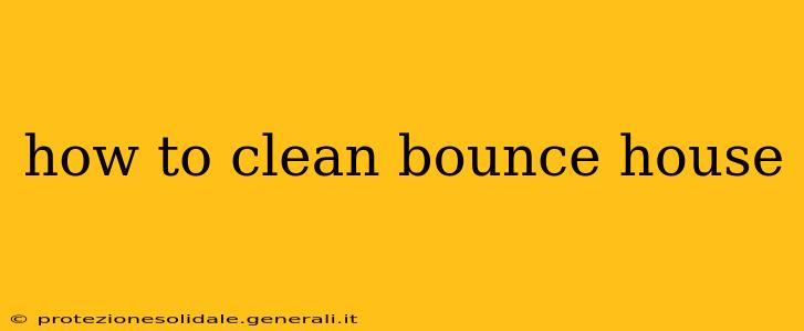 how to clean bounce house