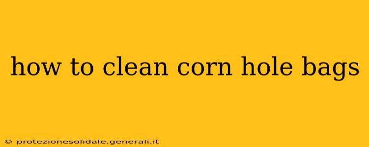 how to clean corn hole bags