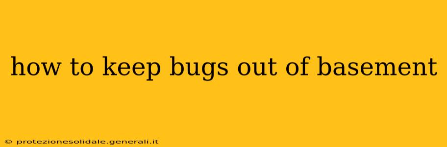 how to keep bugs out of basement
