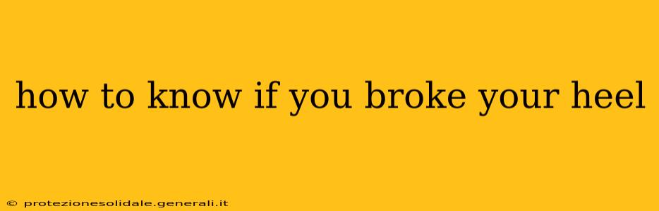 how to know if you broke your heel