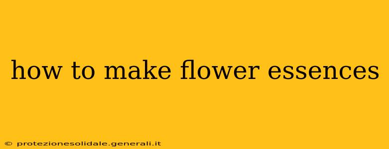 how to make flower essences