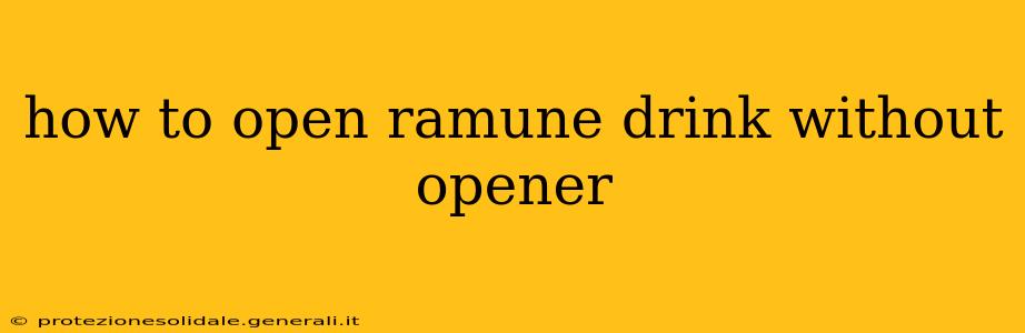 how to open ramune drink without opener