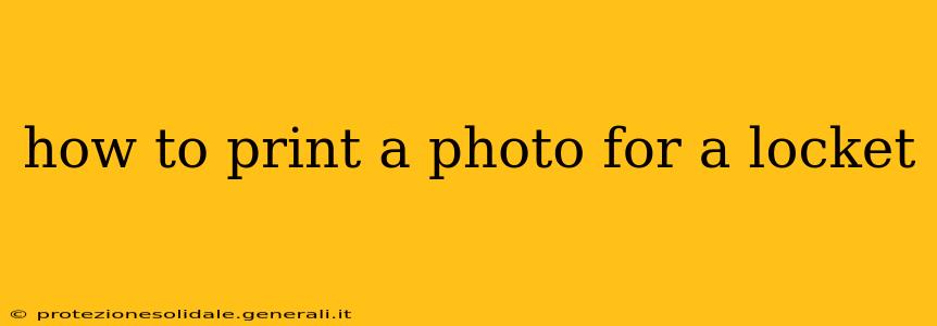 how to print a photo for a locket