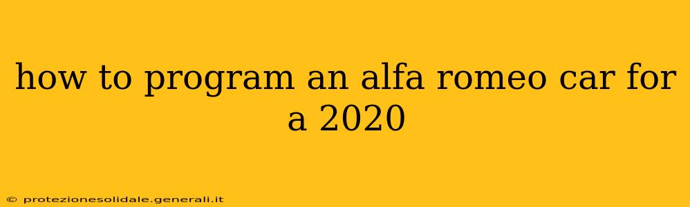 how to program an alfa romeo car for a 2020