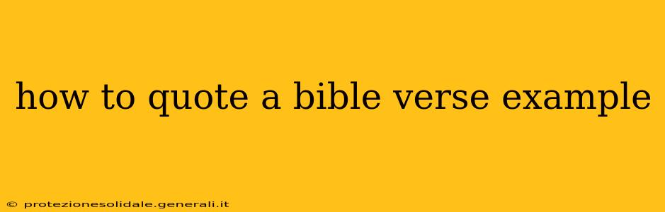 how to quote a bible verse example
