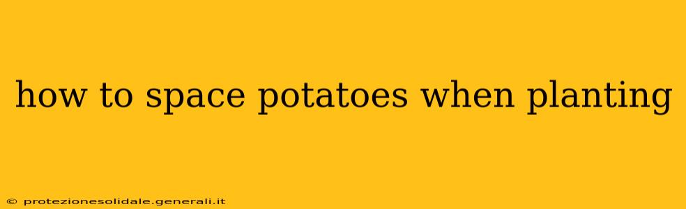 how to space potatoes when planting