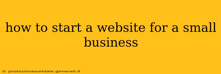 how to start a website for a small business