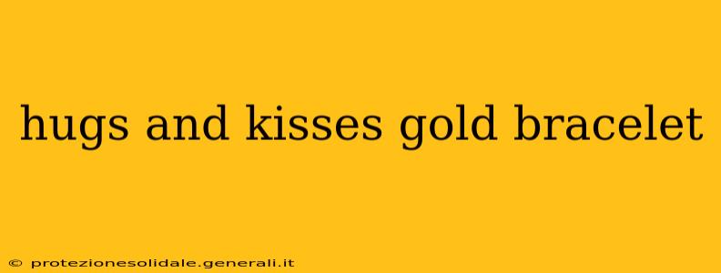 hugs and kisses gold bracelet