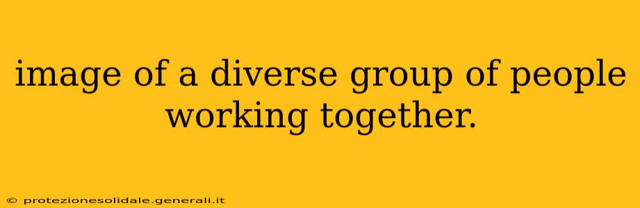 image of a diverse group of people working together.