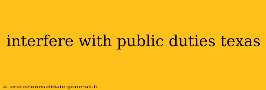 interfere with public duties texas