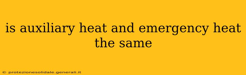 is auxiliary heat and emergency heat the same