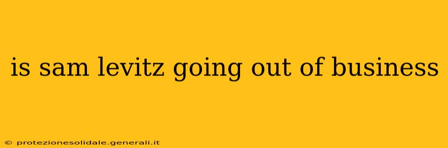 is sam levitz going out of business