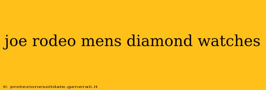 joe rodeo mens diamond watches
