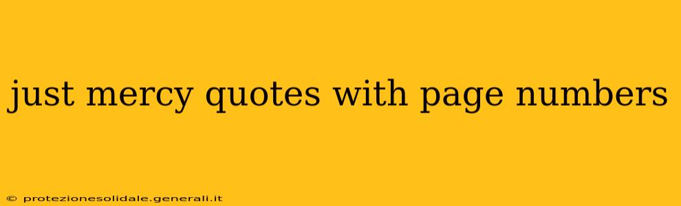 just mercy quotes with page numbers