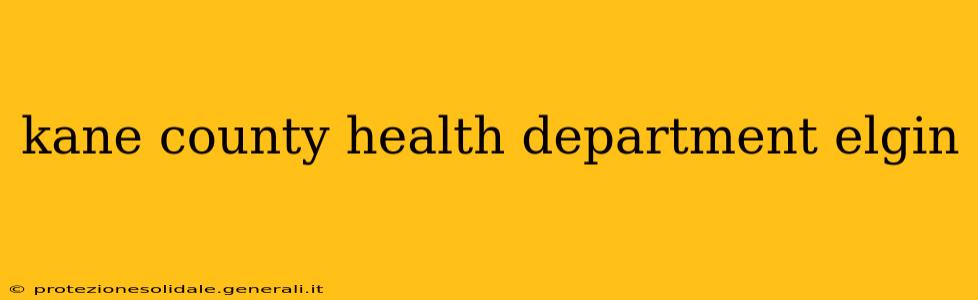 kane county health department elgin