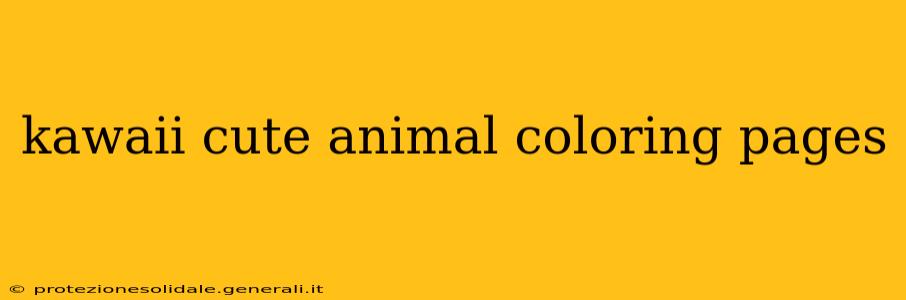 kawaii cute animal coloring pages