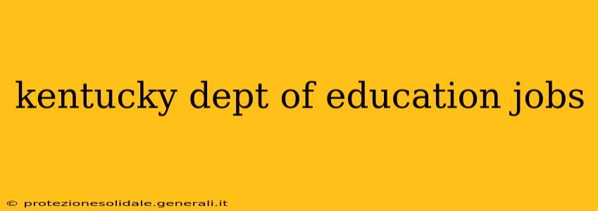 kentucky dept of education jobs