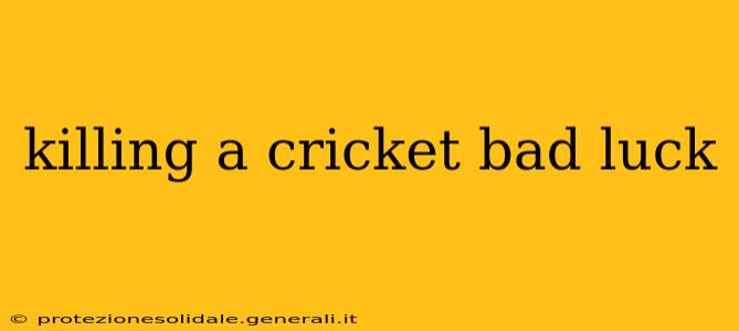 killing a cricket bad luck