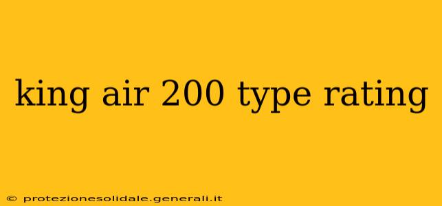 king air 200 type rating