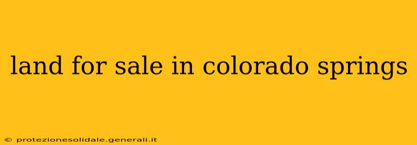 land for sale in colorado springs